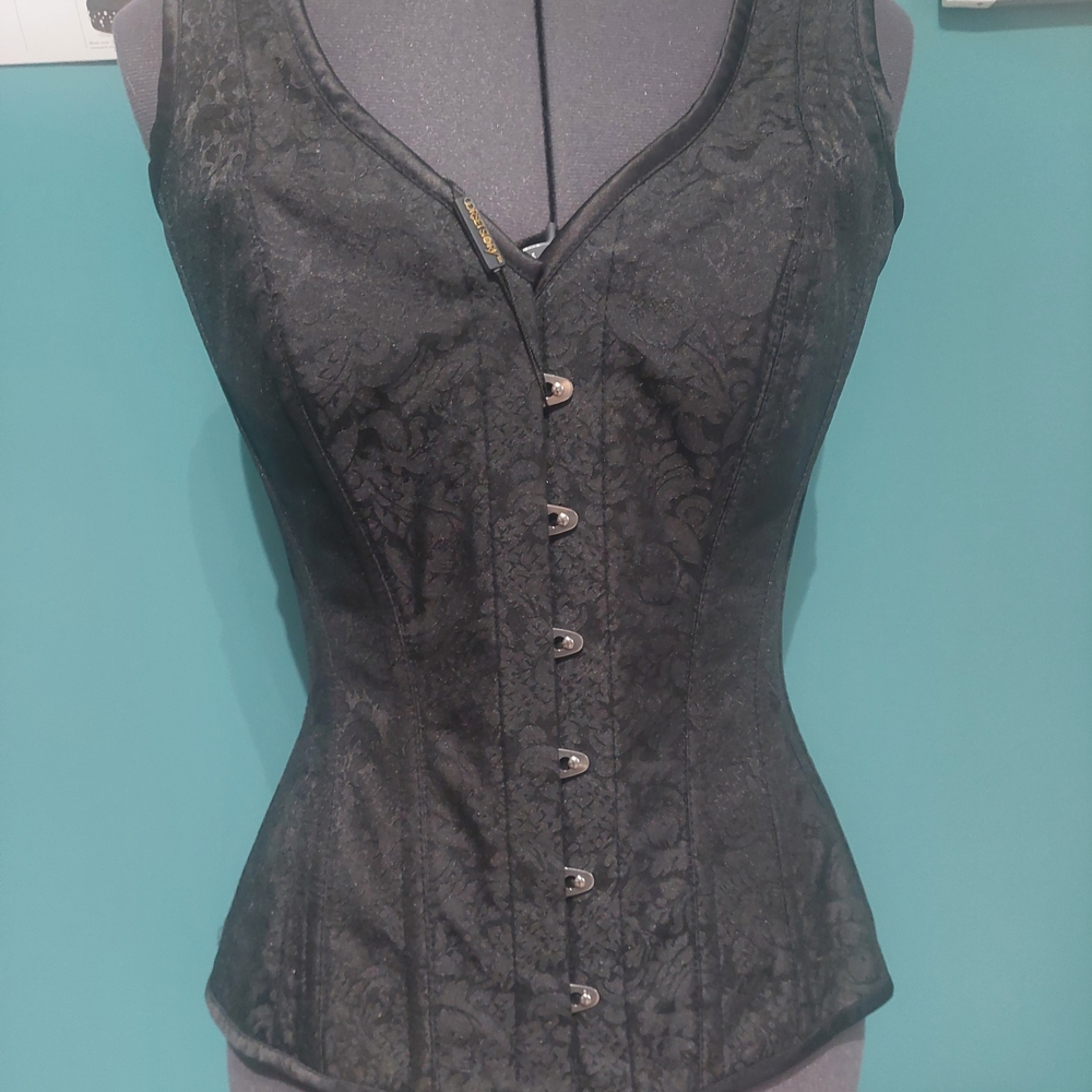 Elegant Black Lace Corset Top